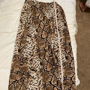 - Amazon snake skin print skirt, ankle length